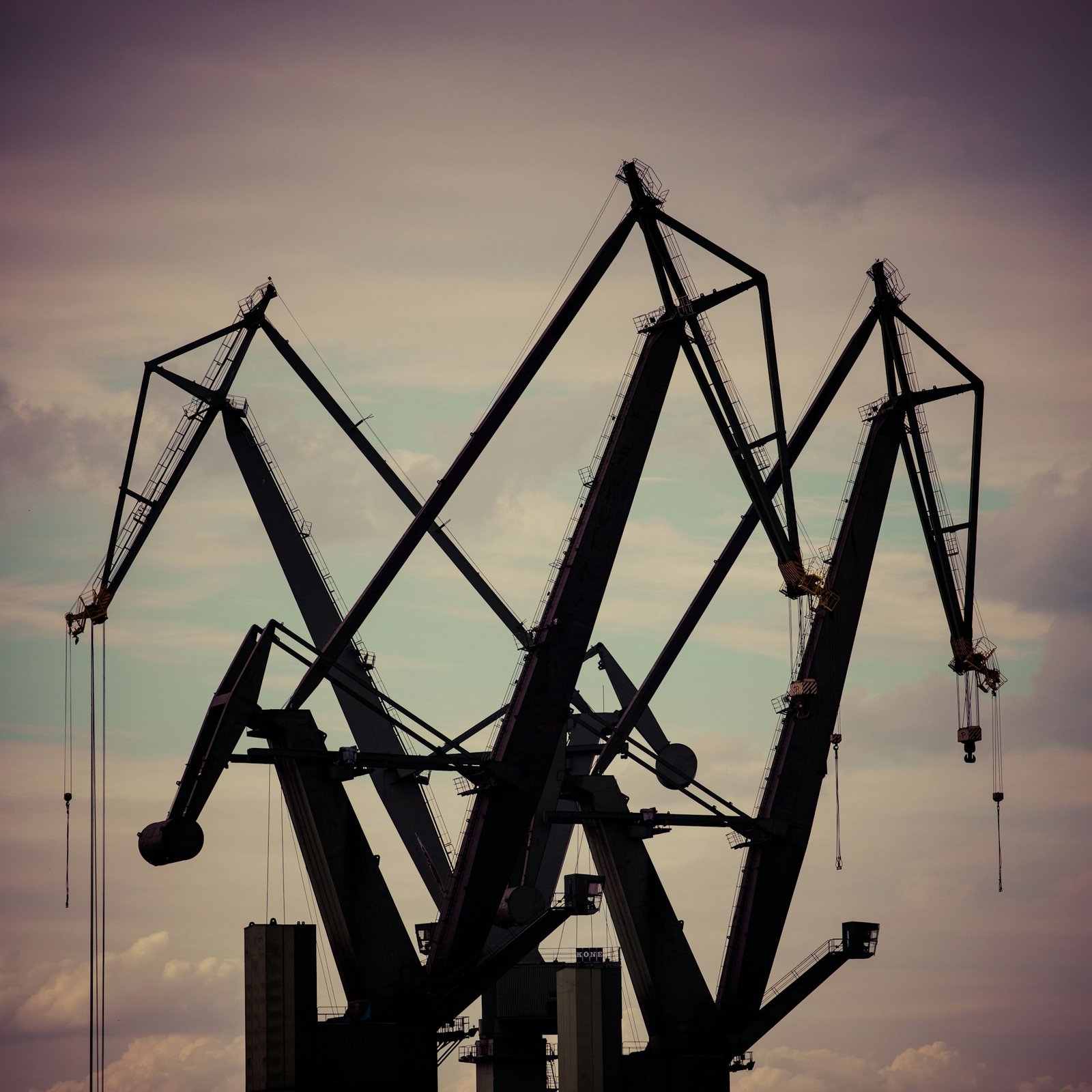 Industrial cranes in Gdansk shipyards